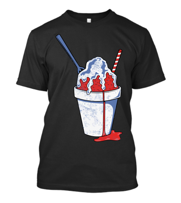 A Snoball Cup With Straw And Spoon T-Shirt