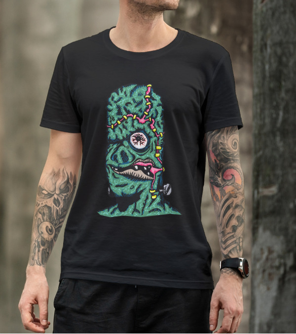 Aarghenstein Creature With Stitching And Eye In Cartoon T-Shirt