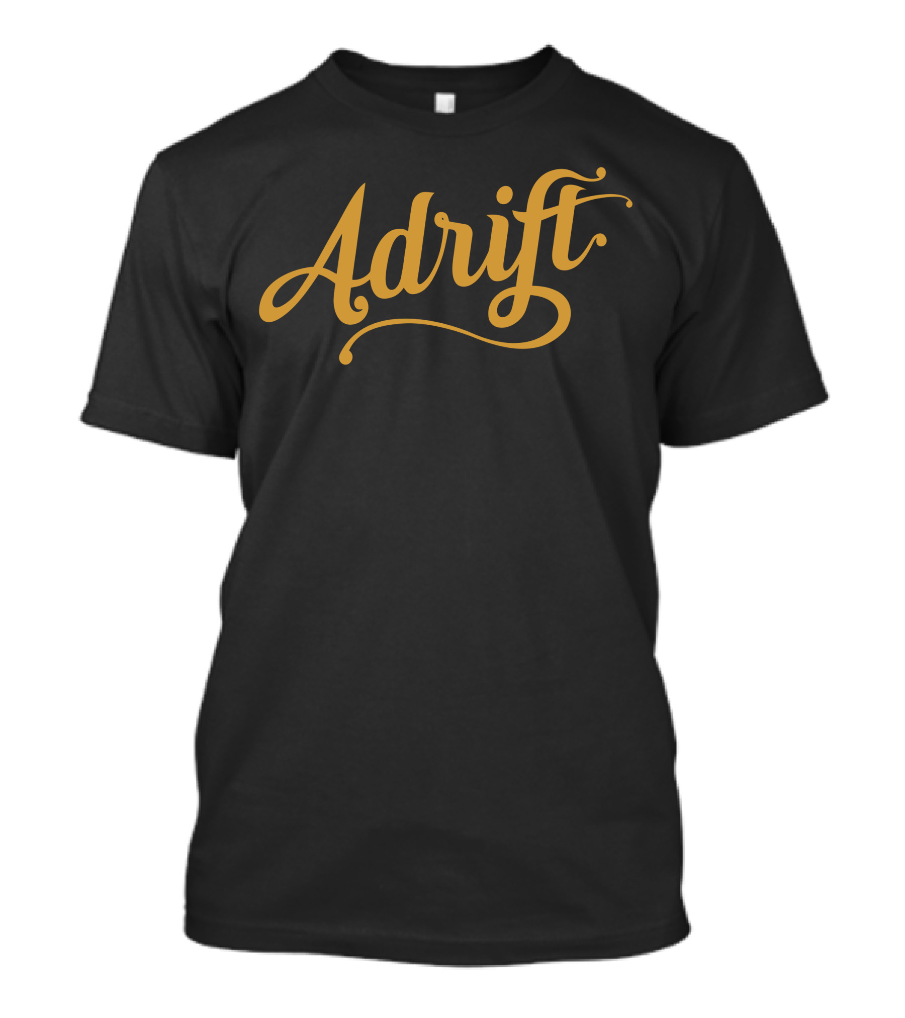 Adrift Script Typography T-Shirt