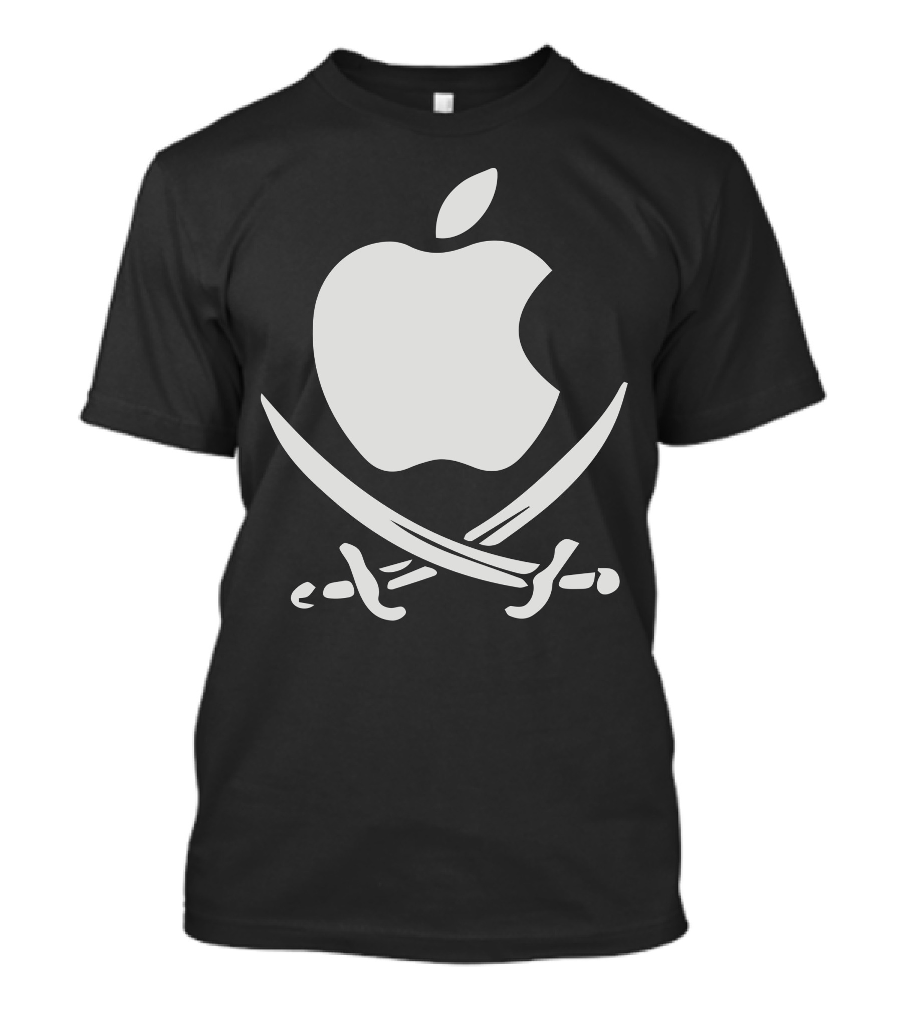 Apple Pirate Logo Crossed Swords T-Shirt