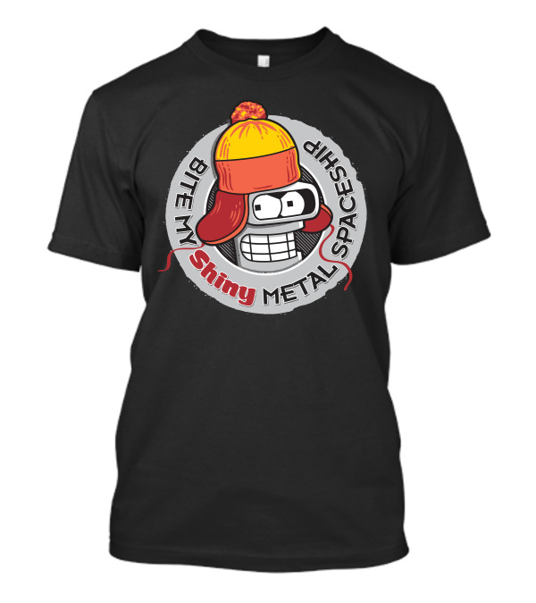 Bite My Shiny Metal Spaceship Benderfly T-Shirt