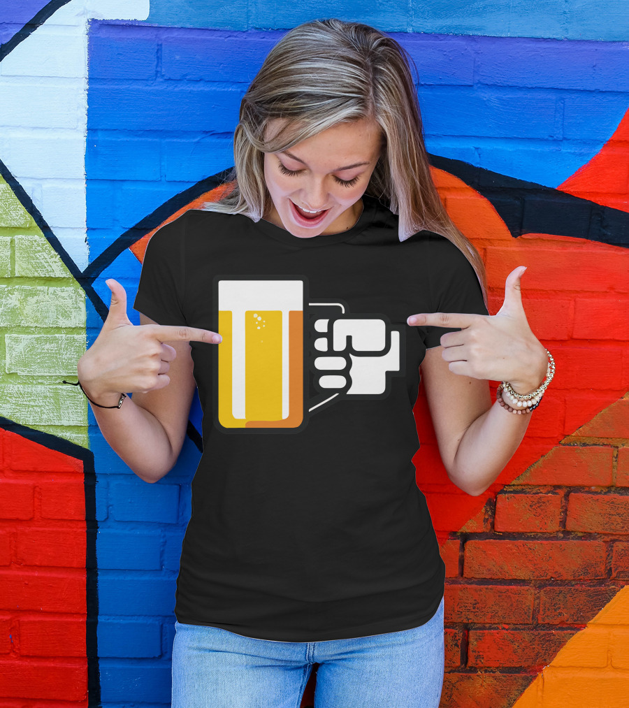 Biere Parodie Fist Beer Mug Iconic T-Shirt