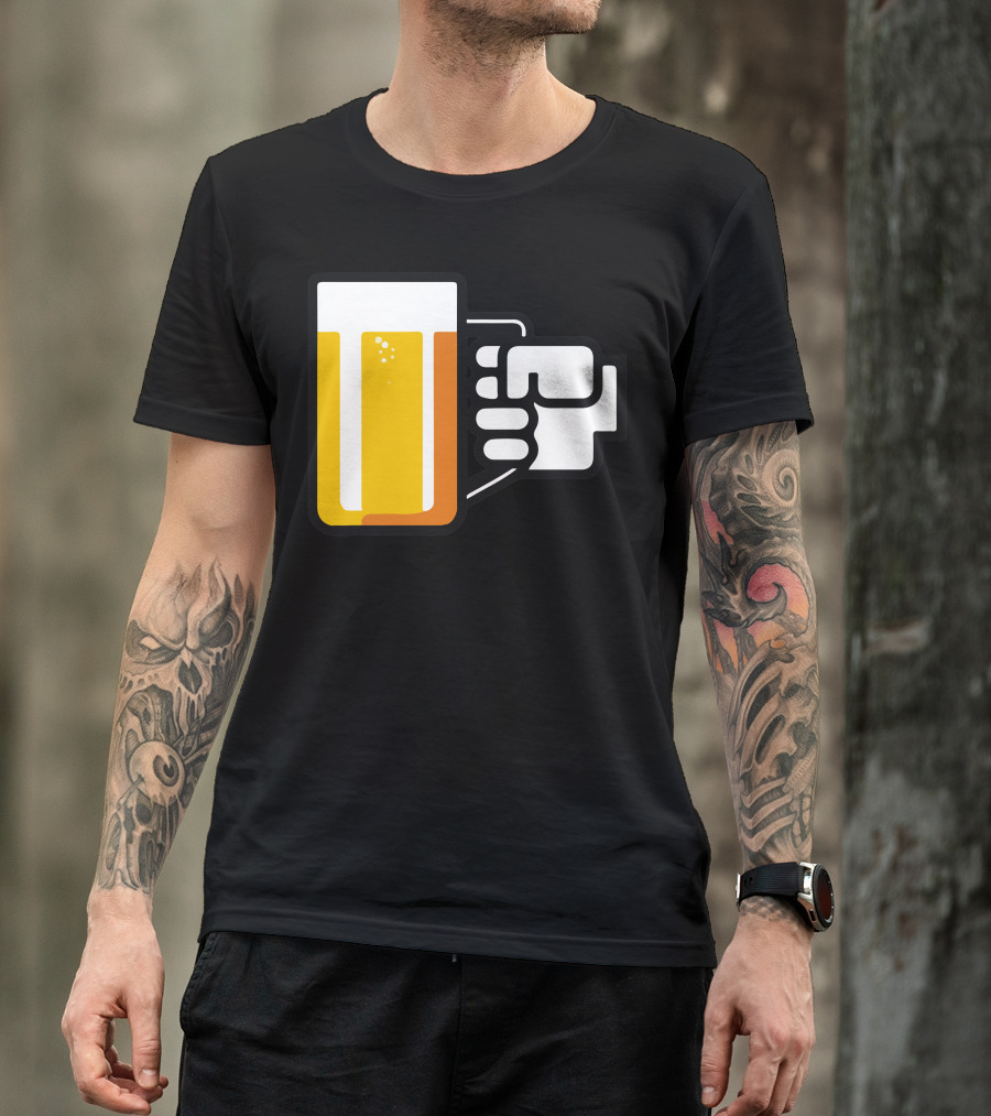Biere Parodie Fist Beer Mug Iconic T-Shirt