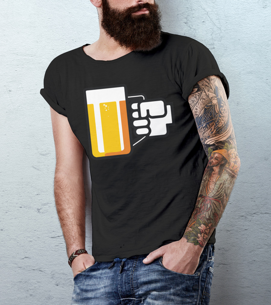 Biere Parodie Fist Beer Mug Iconic T-Shirt