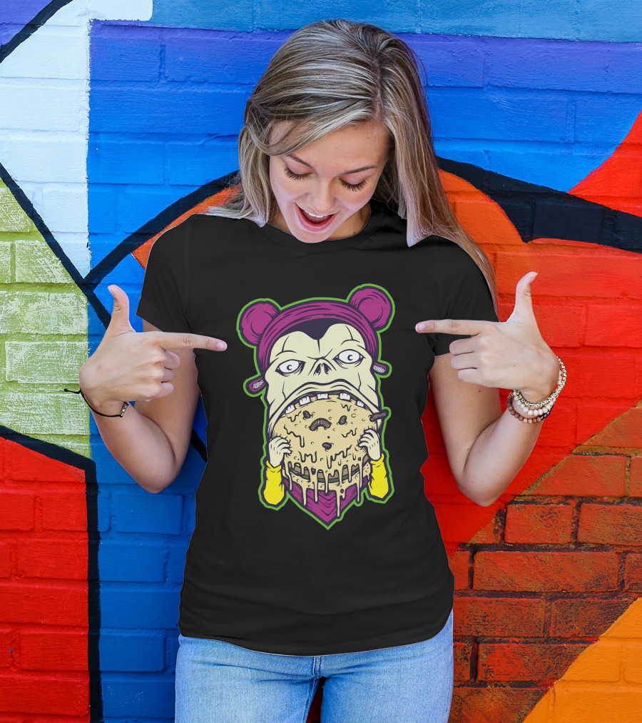 Big Burger Monster Face With Buns And Melted Cheese T-Shirt