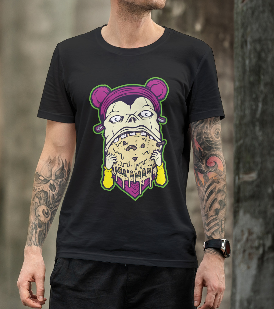 Big Burger Monster Face With Buns And Melted Cheese T-Shirt
