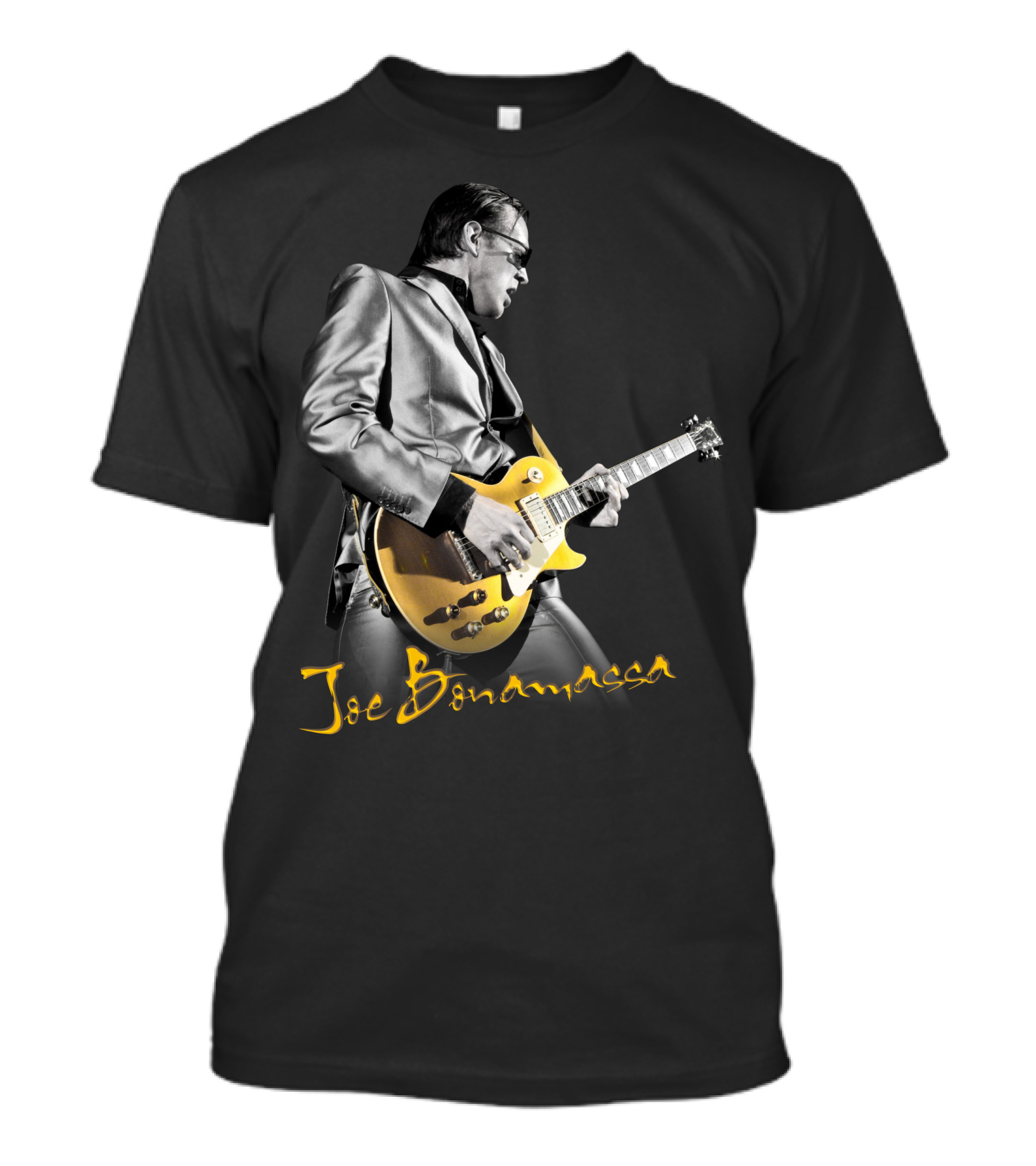 Joe Bonamassa Playing Gold Guitar T-Shirt