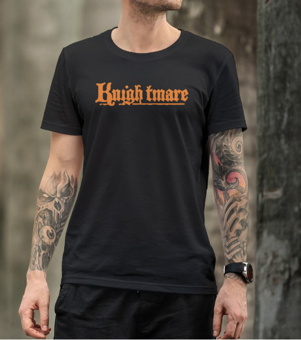 Knightmare Halloween Gothic Orange Font T-Shirt