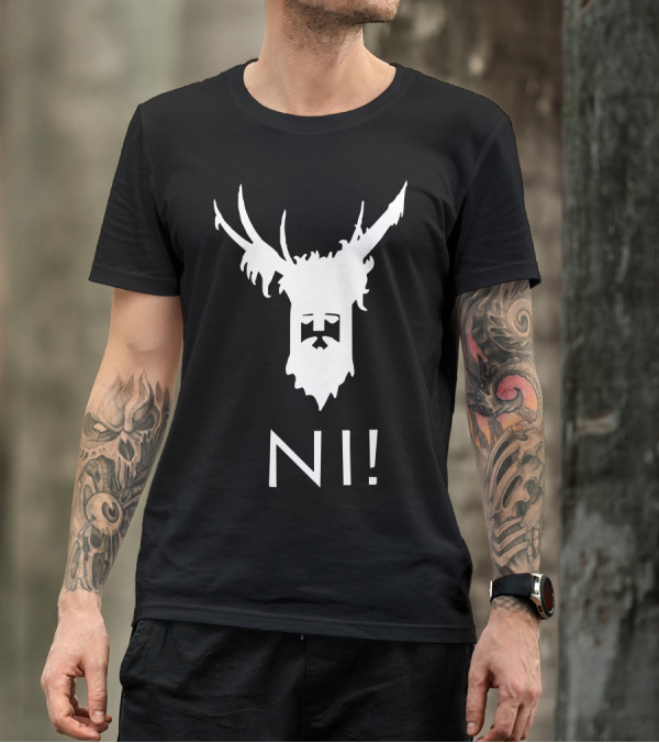 Knights Who Say Ni Monty Python Deer Antlers T-Shirt