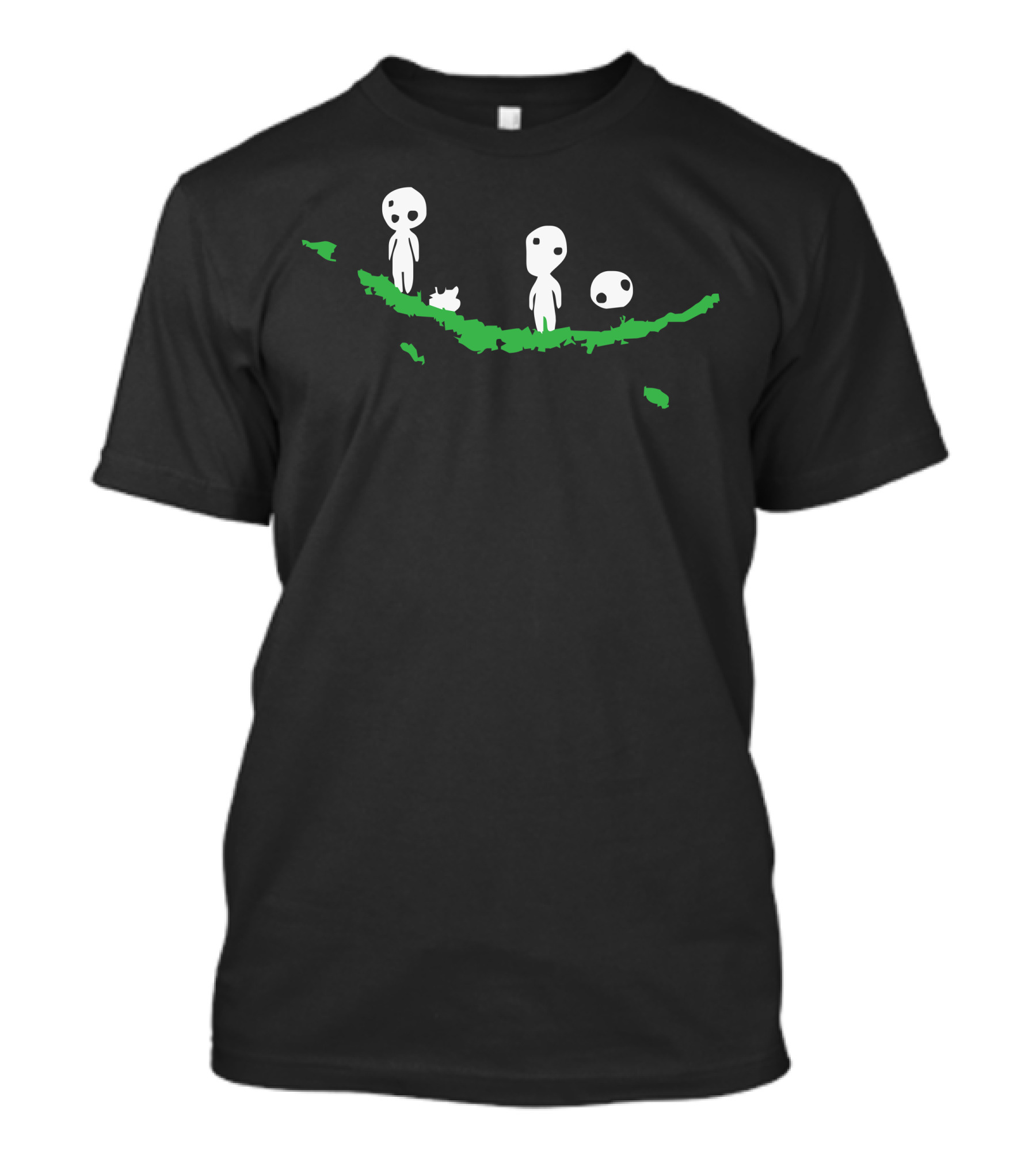Kodama Princess Mononoke Japanese Tree Spirits Forest Scene T-Shirt