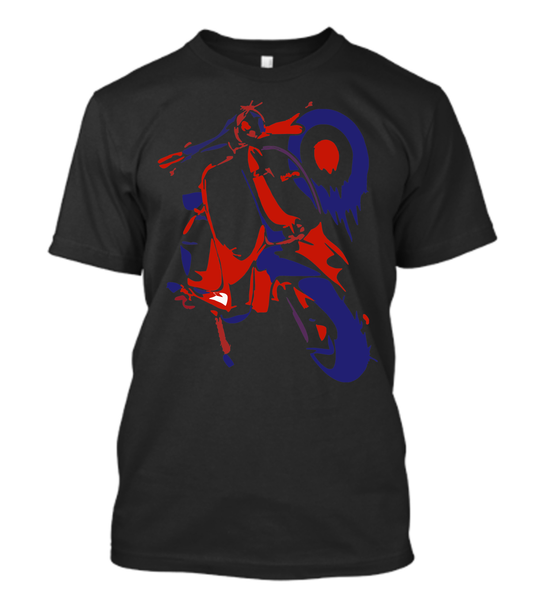 Lambretta Red White Blue Mod Target Scooter Birthday Present T-Shirt