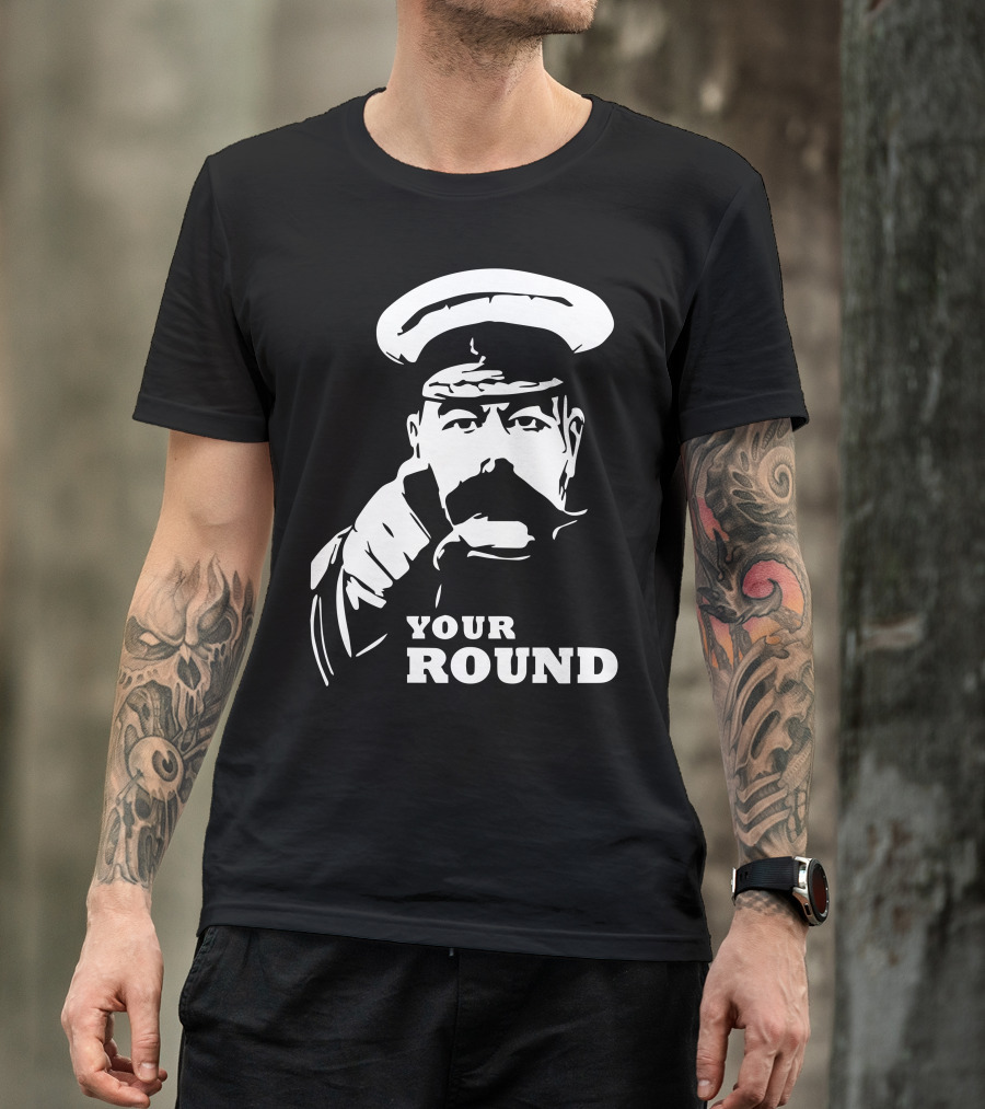Kitchener Style Pointing Figure Your Round T-Shirt