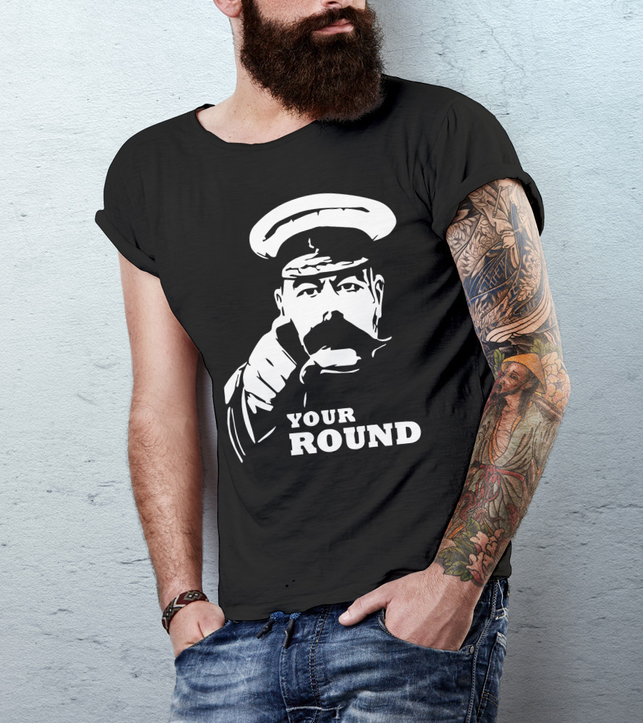 Kitchener Style Pointing Figure Your Round T-Shirt