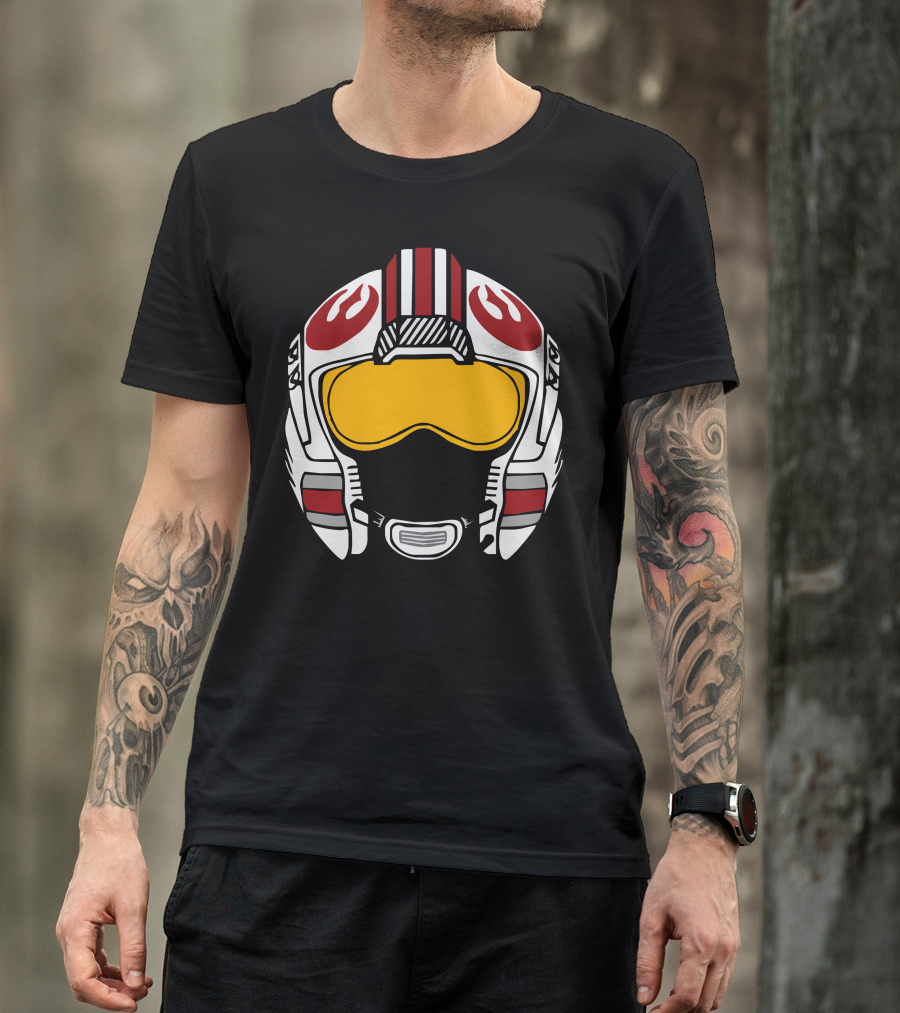 Luke X Wing Helmet Rebel Pilot T-Shirt