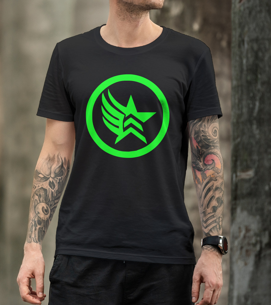 Mass Effect Renegade Symbol Green Winged Star T-Shirt