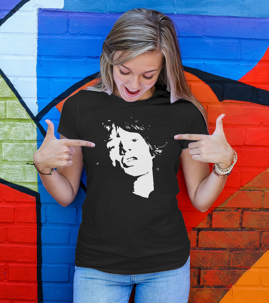 Mick Jagger Iconic Black And White Profile T-Shirt
