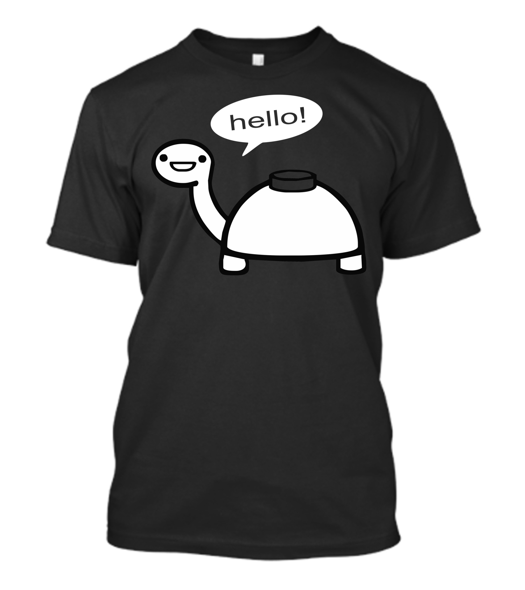 Mine Turtle Hello Speech Bubble Iconic Character T-Shirt