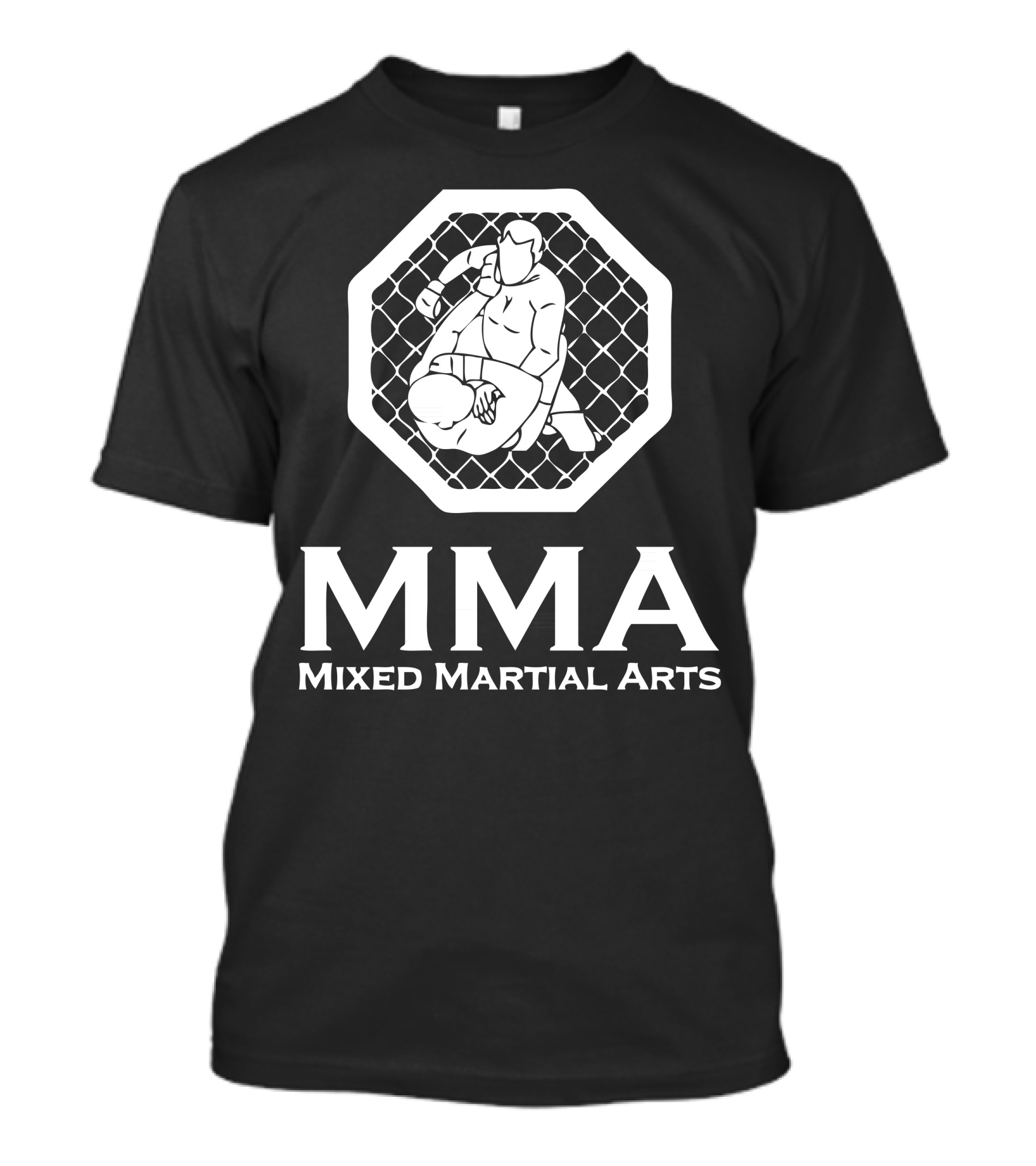 MMA Mixed Martial Arts Octagon Grappling Scene T-Shirt