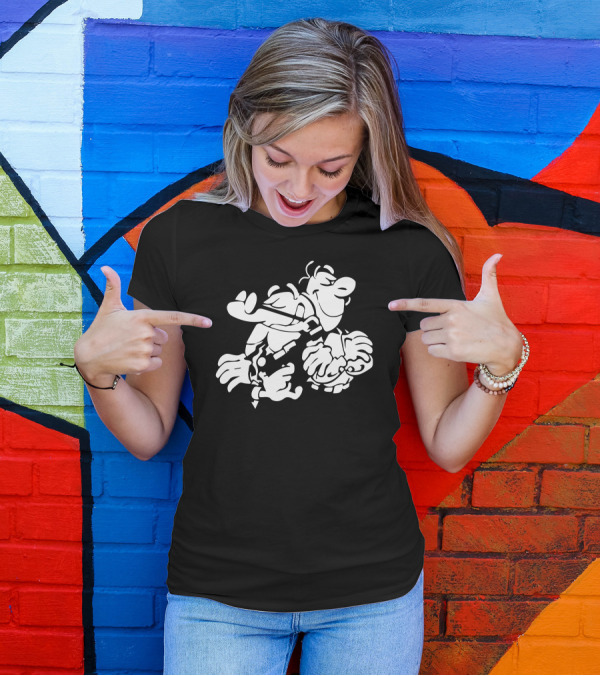 Mortadelo Y Filemon Black And White Cartoon Character T-Shirt