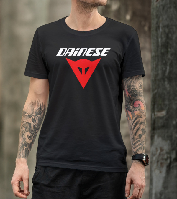 DAINESE Red Devil Logo Motorsports Racing Moto GP T-Shirt