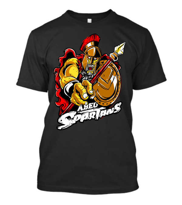 ABEO Spartans Spartan Warrior Spear And Shield T-Shirt