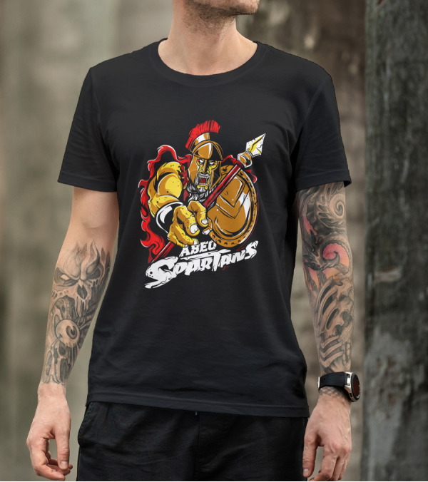 ABEO Spartans Spartan Warrior Spear And Shield T-Shirt