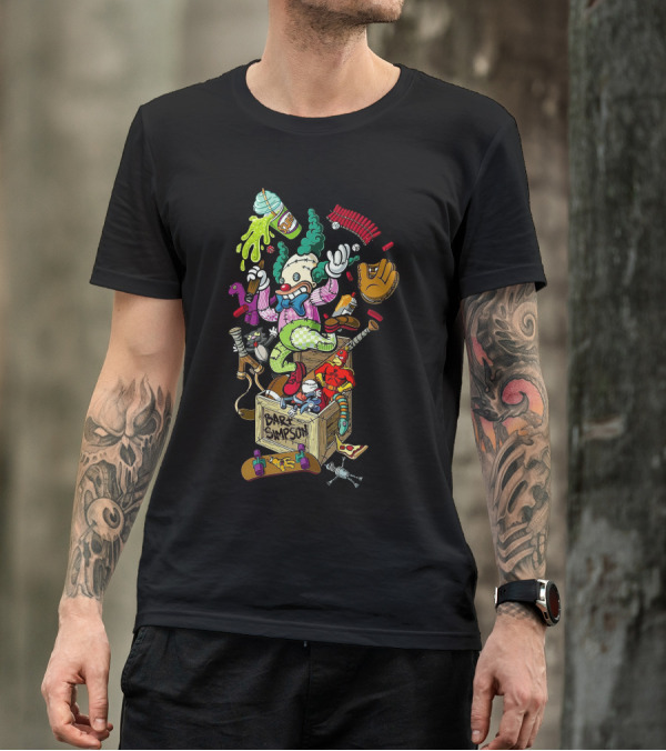 Bart Simpson Clown Chaos Box With Toy Mishmash T-Shirt