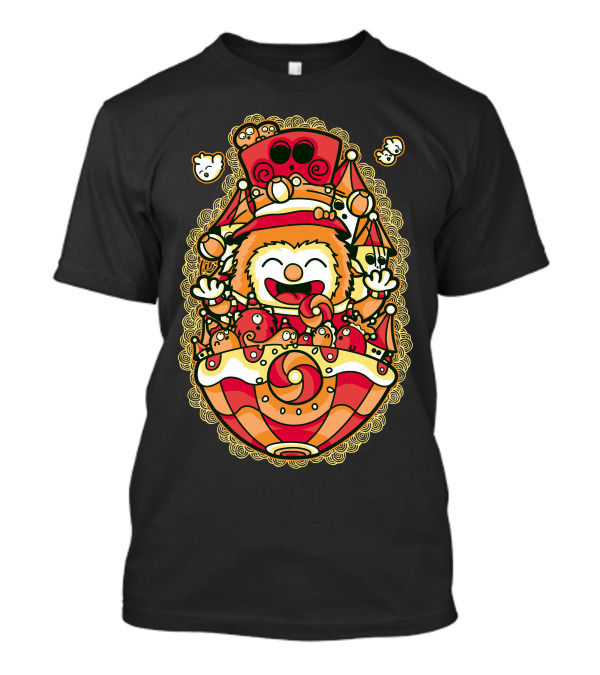 Carnival Joyful Clown In Vibrant Whimsical Colors T-Shirt
