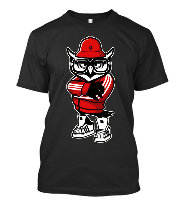 Coach Bird Red Jacket Owl Character T-Shirt