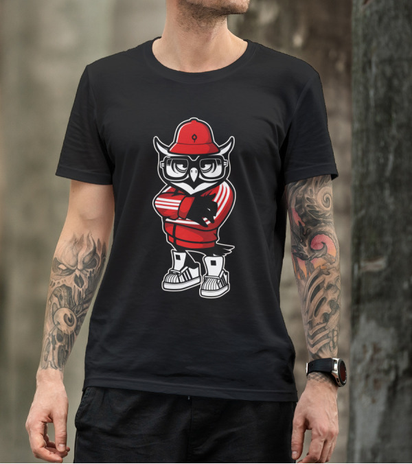 Coach Bird Red Jacket Owl Character T-Shirt