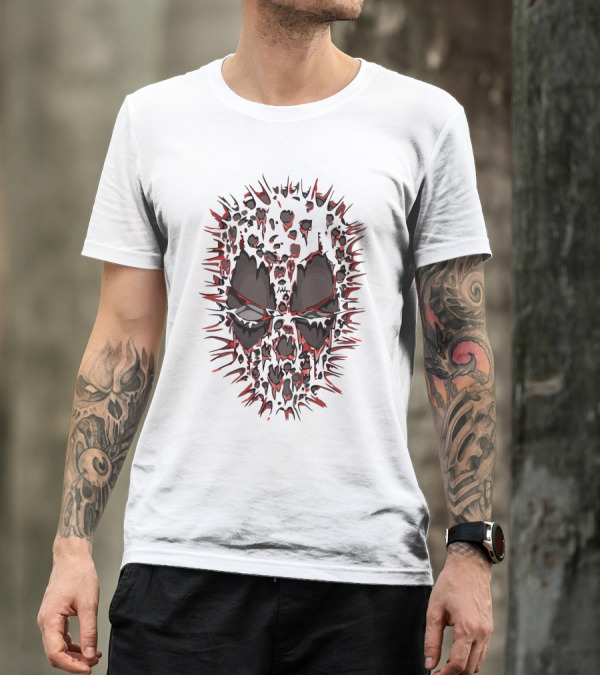 Deadpool Mask Spiked Horror Fusion T-Shirt