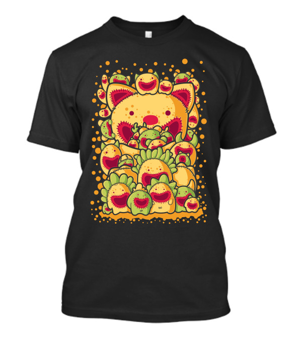 Dools Cute Cat Surrounded By Smiling Avocados T-Shirt