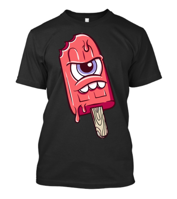 Angry Ice Pop With One Eye And Bite Mark T-Shirt