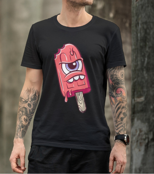 Angry Ice Pop With One Eye And Bite Mark T-Shirt