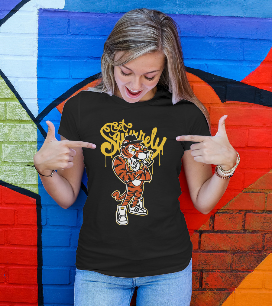Get Squirrely Tiger Gangster T-Shirt
