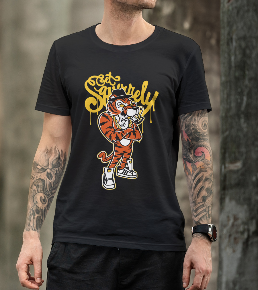 Get Squirrely Tiger Gangster T-Shirt