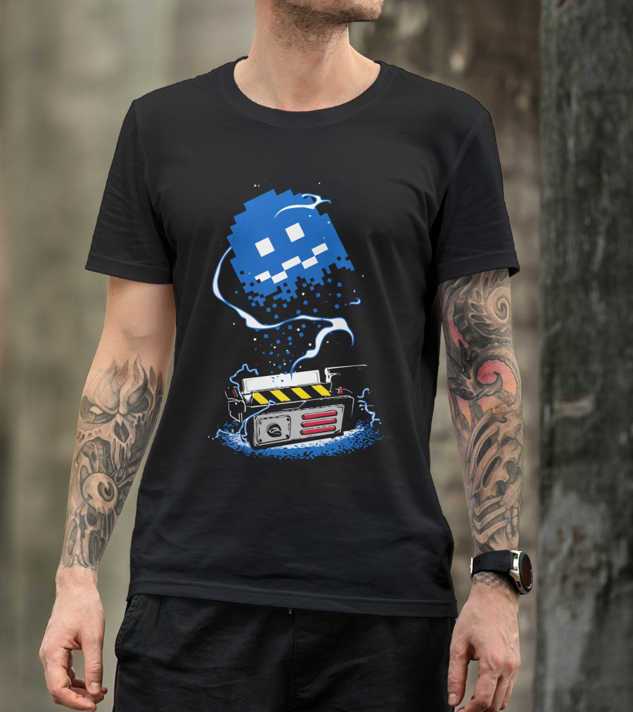 Pac-Man Ghostbuster Trap Pixel Ghost Caught T-Shirt