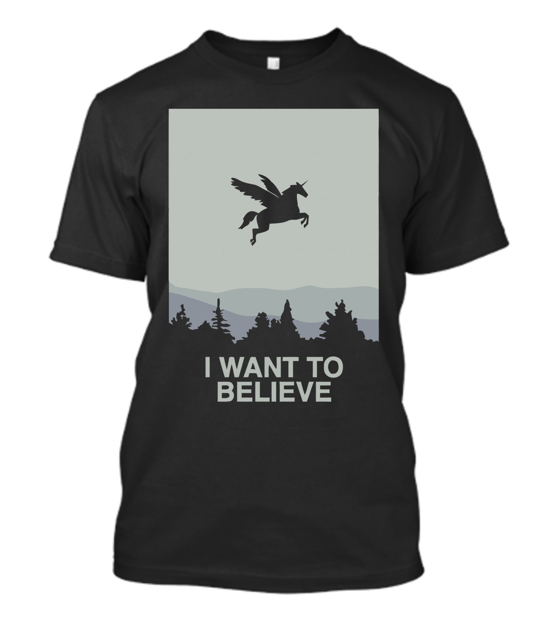 I Want To Believe Flying Unicorn T-Shirt