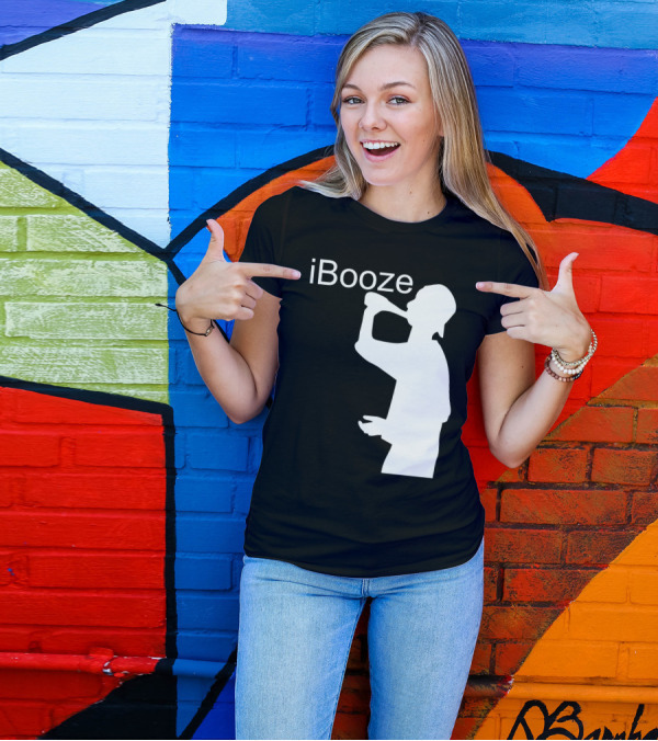 IBooze Drinking Silhouette T-Shirt