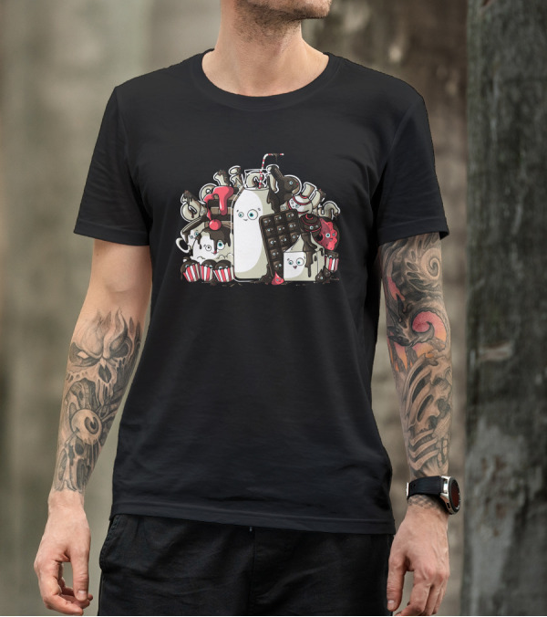 Iconrecycledwax Milk Chocolate Ice Cream Cartoon Character Assembly T-Shirt