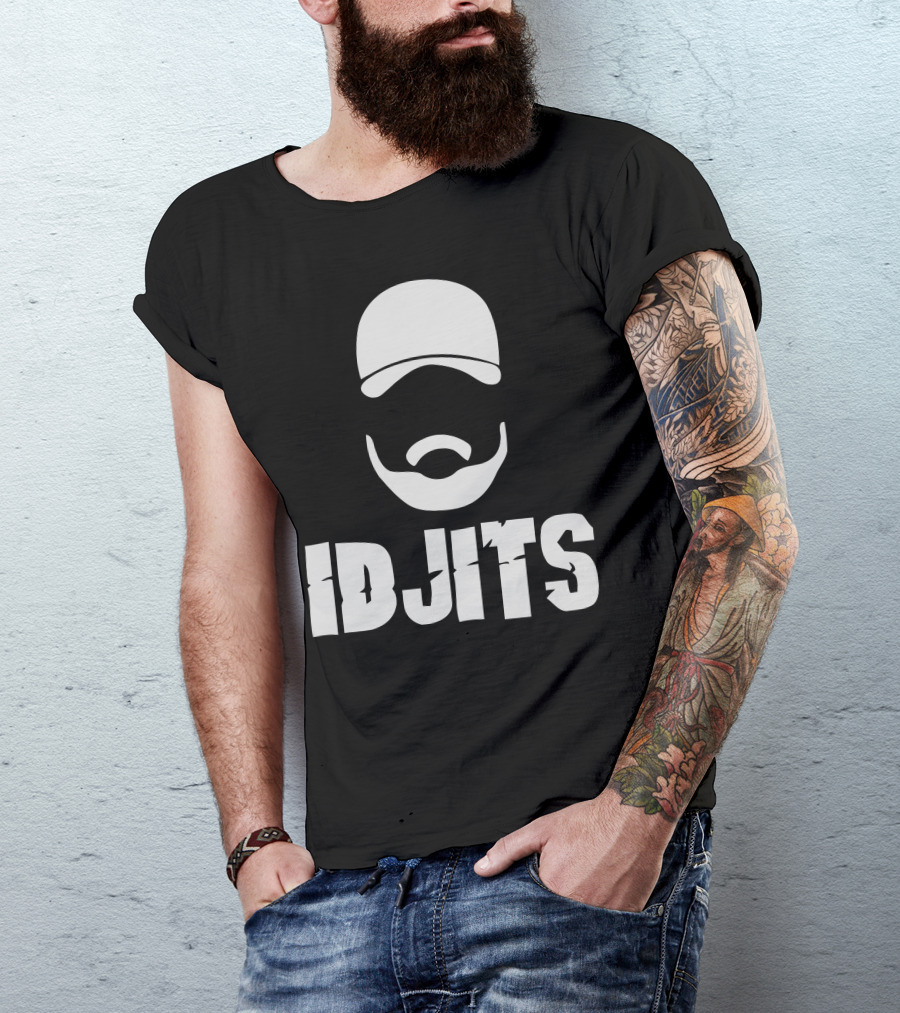 Idjits Trucker Hat Beard T-Shirt