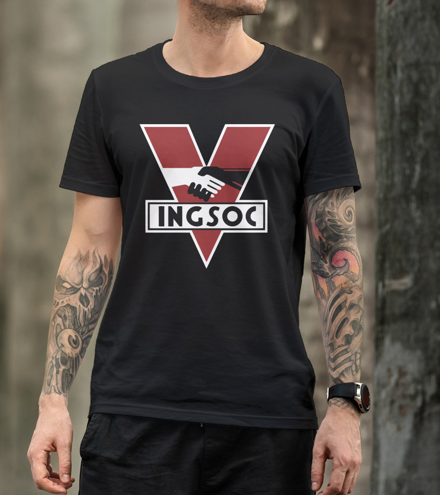 Ingsoc V Symbol George Orwell 1984 Dystopian Novel T-Shirt