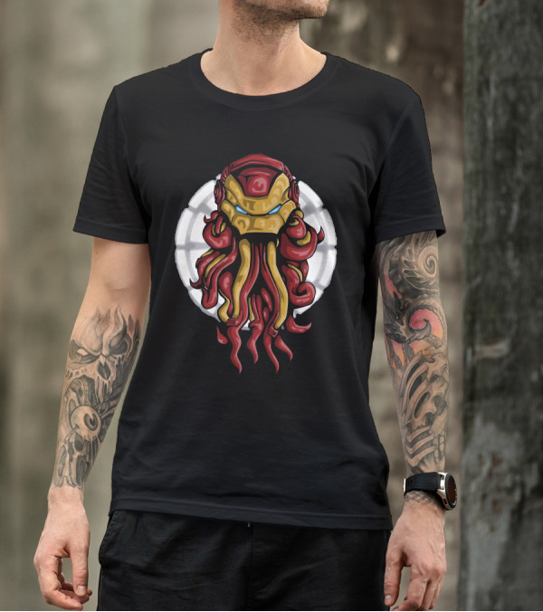Iron Cthulhu Armor Fusion Iconic Mashup T-Shirt