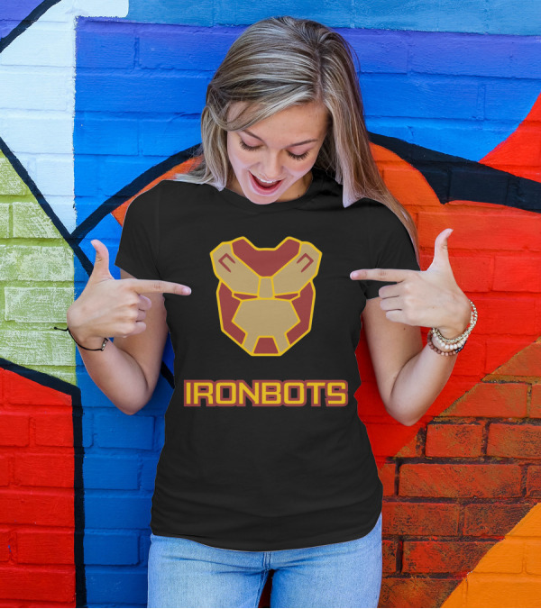 IRONBOTS Robot Mask Emblem T-Shirt