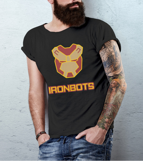 IRONBOTS Robot Mask Emblem T-Shirt