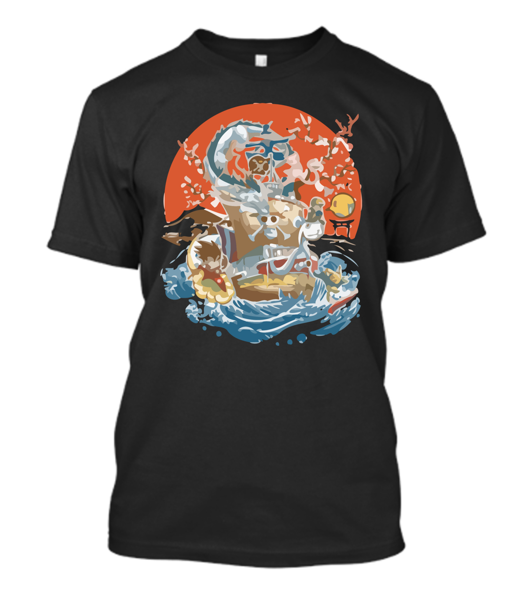 Japanese World Adventure Voyage With Iconic Pirate Crew And Rising Sun T-Shirt