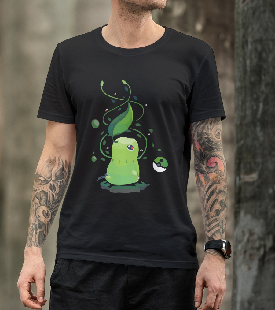 Pokémon Leaf Chikorita Poké Ball T-Shirt