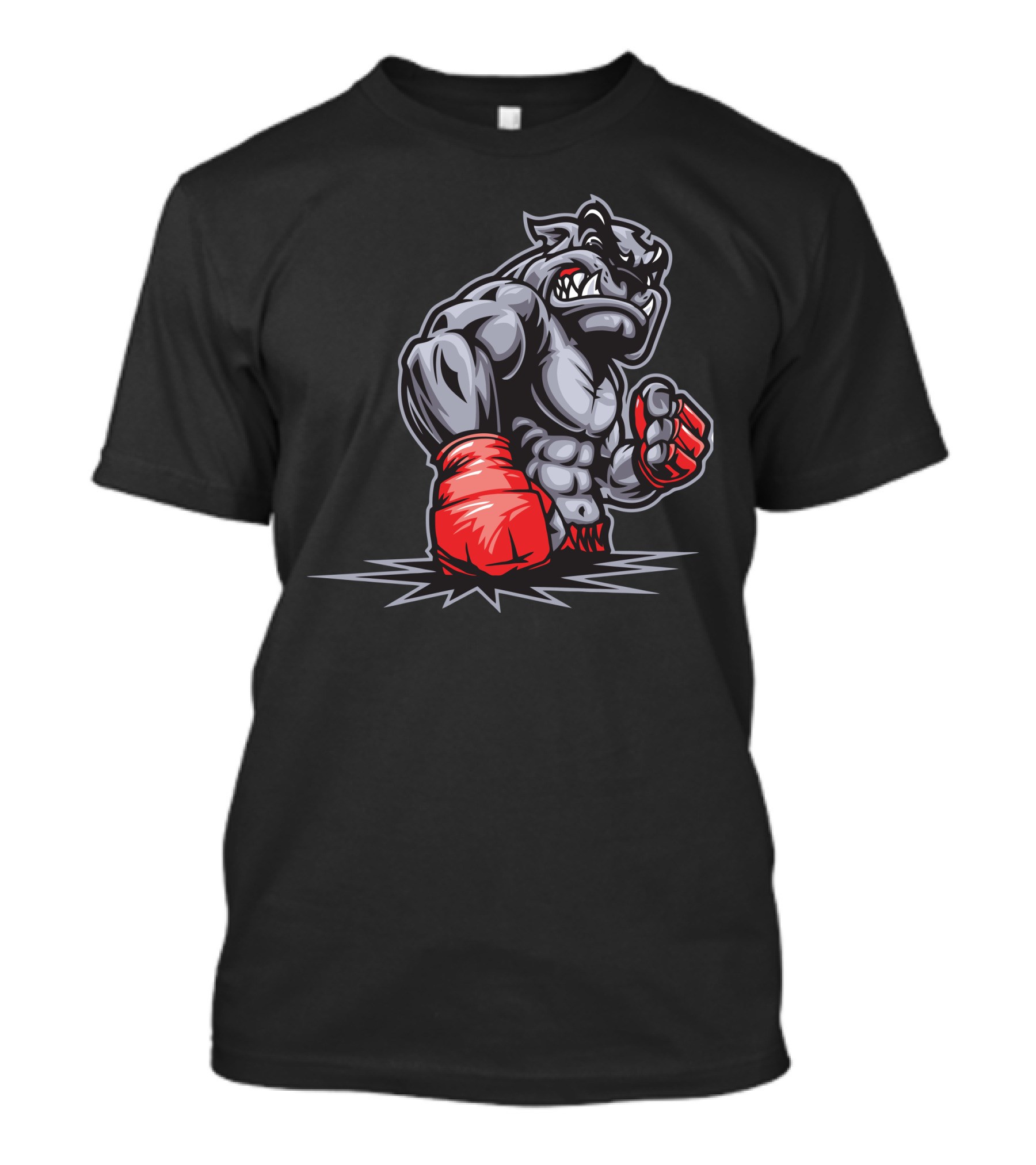 Mma Bulldog Final Boxing Glove Muscle Bulldog T-Shirt