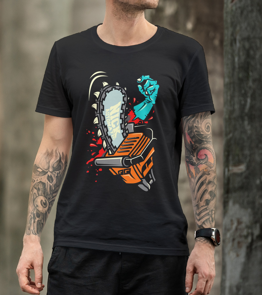 Nick Autobot Chainsaw Fist T-Shirt