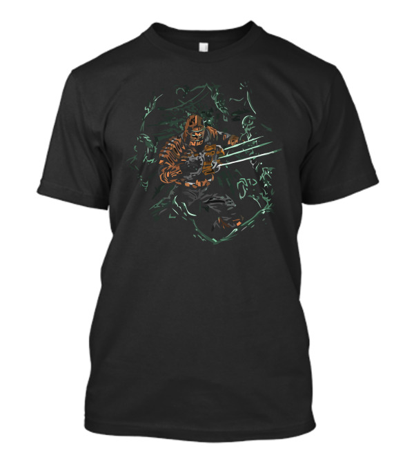 Necro Nightmare Zombie Hunter With Claw Weapons T-Shirt